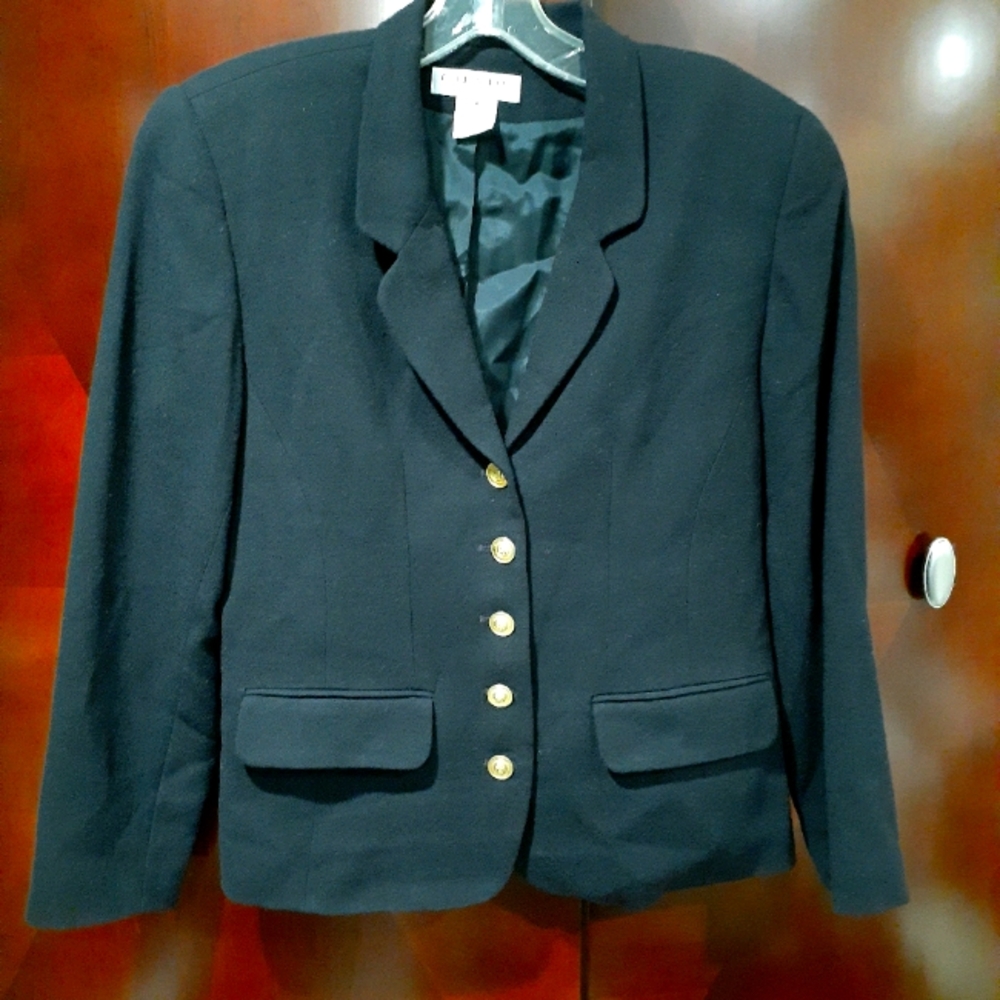 CHAUS Navy blue Button Up Blazer